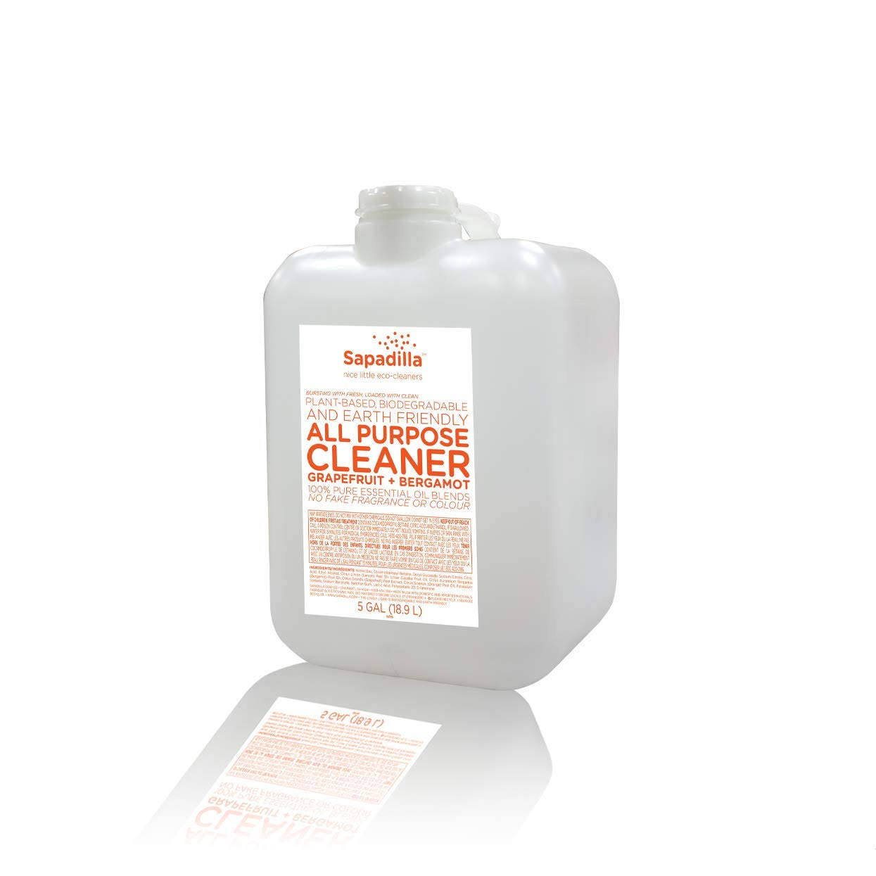 Sapadilla 1812523 Grapefruit + Bergamot All Purpose Cleaner, Clear