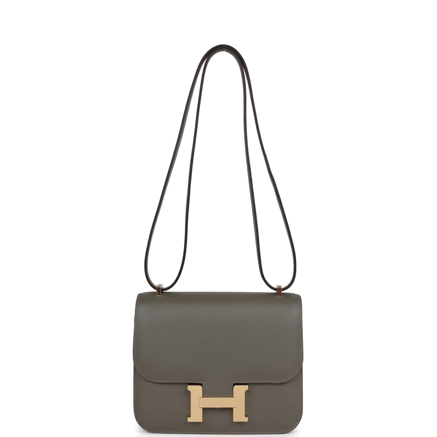 Hermes Constance 1-18 Gris Meyer Verso Evercolor Permabrass Hardware
