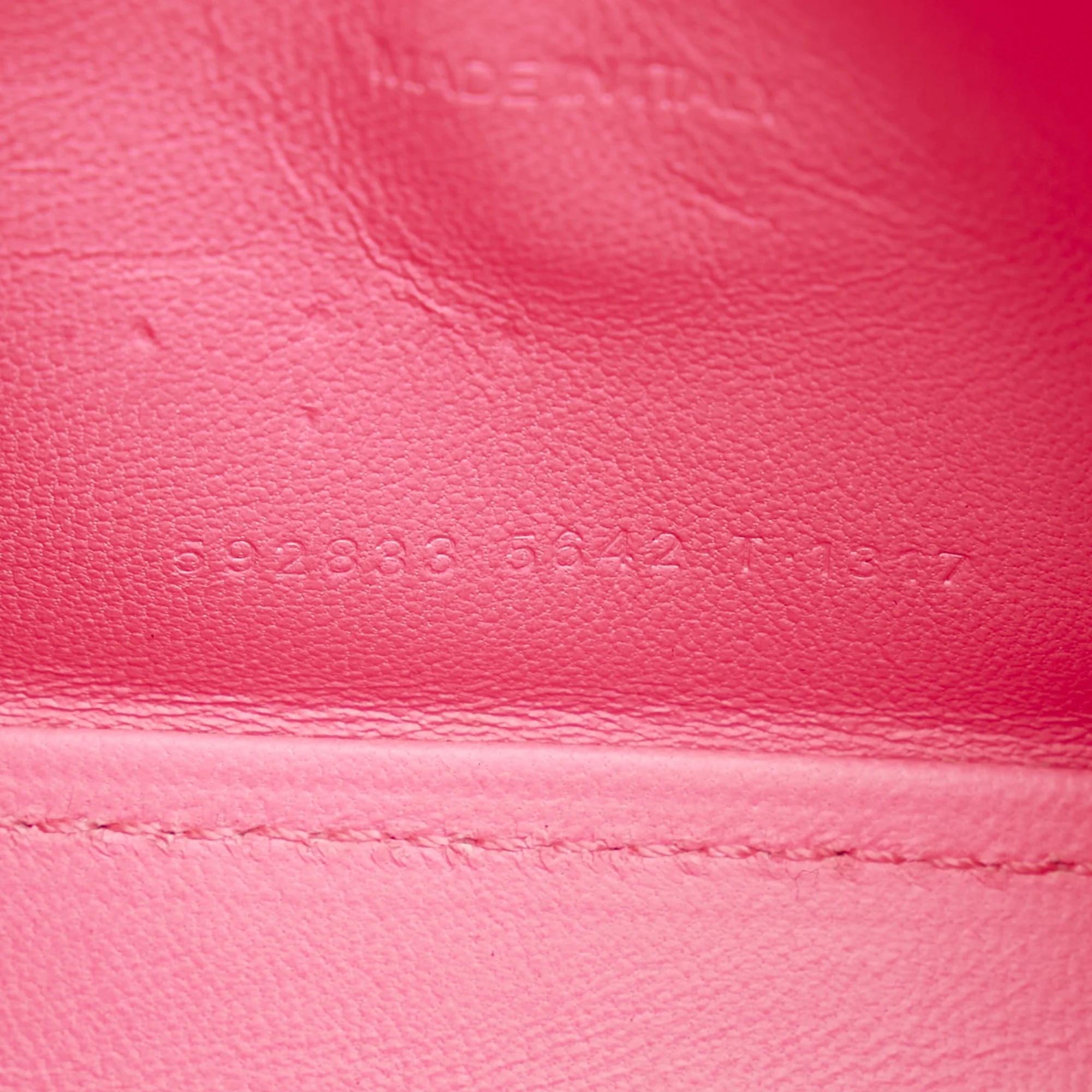 Pre-Owned Authenticated Balenciaga Hourglass XS Calf Leather Pink Satchel Unisex (Good)