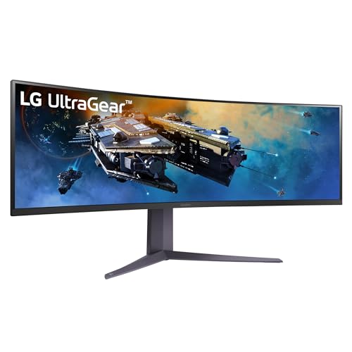 LG 45GR65DC-B Ultragear Curved Gaming Monitor 45-Inch 32:9 QHD 200Hz 1ms UltraWide Display AMD FreeSync Premium Pro VESA DisplayHDR 600 HDMI 2.1 x2