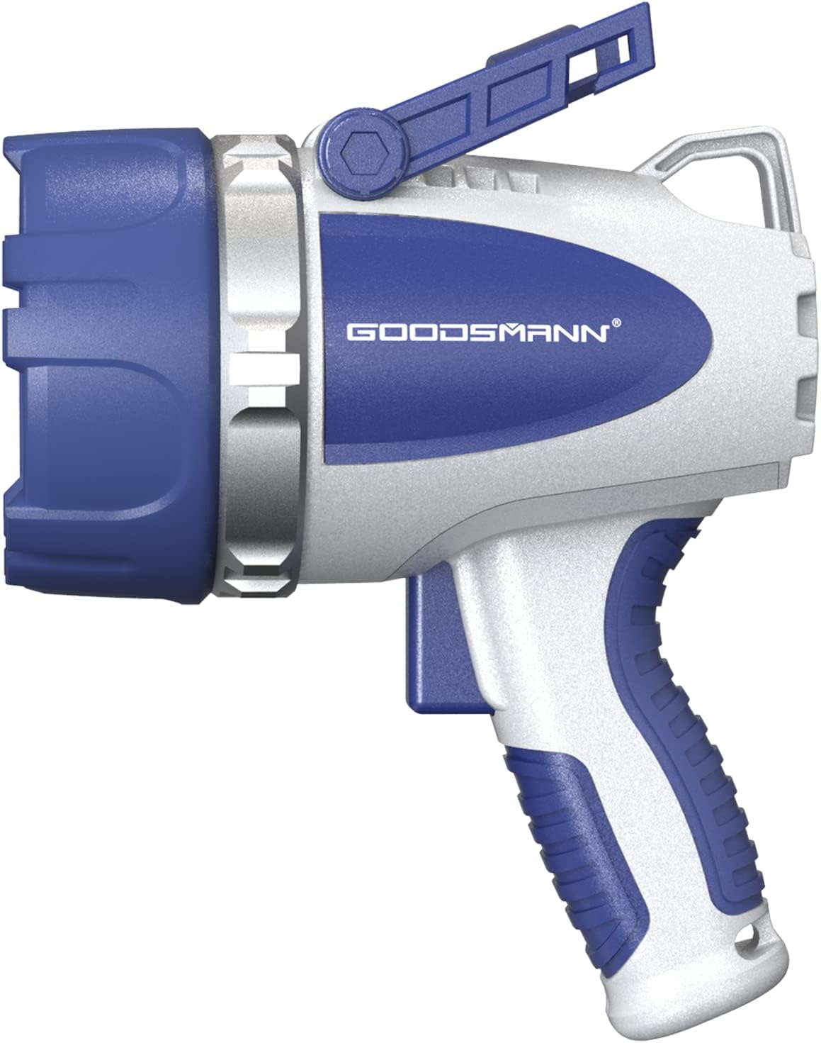GOODSMANN Rechargeable Spotlight Flashlight Waterproof 3000 lumen Portable Floodlight and Floatable Handheld light with USB Car Charger