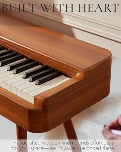 AKLOT Touchscreen Weighted Keyboard Piano: 88-Key Graded Hammer Action Digital Piano, Handcrafted Round-Edged Design, Triple Pedal, Stand, USB-MIDI