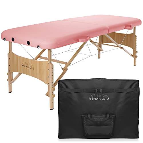 Saloniture Basic Portable Folding Massage Table - Black
