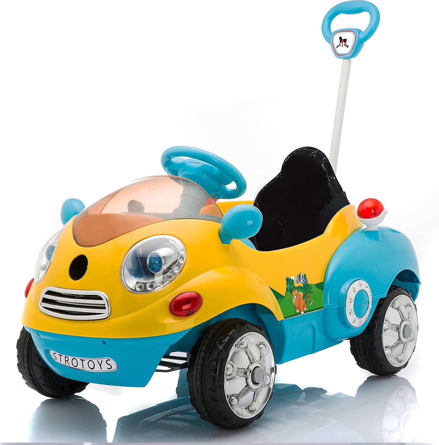 Ride On Push Car for Toddlers Ride on Toy with Remote Control Baby Car Stroller Kids Electric Vehicles Toddler Baby Car Music Play, Glowing Wheels
