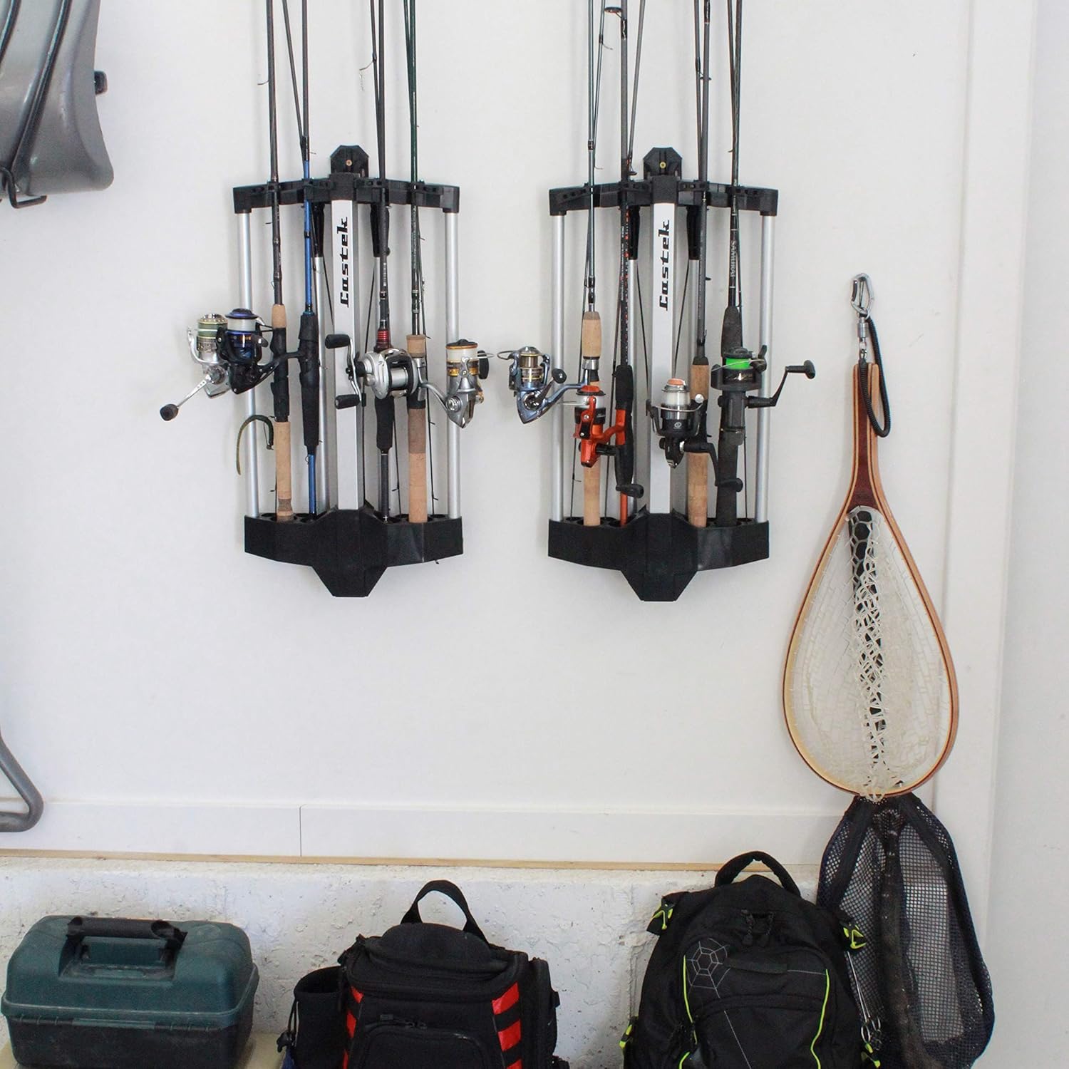 Castek Rod Caddy Portable Fishing Rod Rack and Carrier for Freshwater Spinning Rods Pack of 2