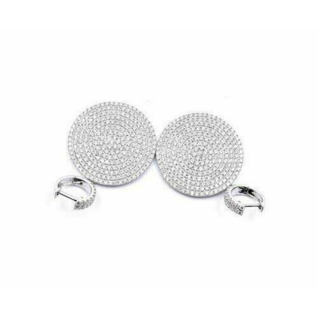 3.50CT Lab Grown Diamond (VVS1,G-H) Round Drop Earring 14K White Gold Fine Jewelry for Women Gifts