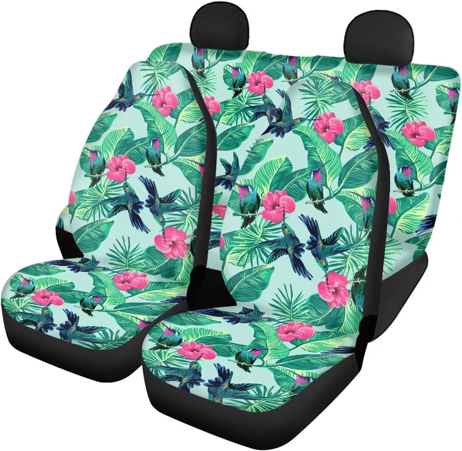 SEANATIVE Stretchy Car Seat Cover Camo Forest Deer Universal Car Interior Seat Cover Machine Washable Anti-Slip Front and Rear Bench Back Seat Cover