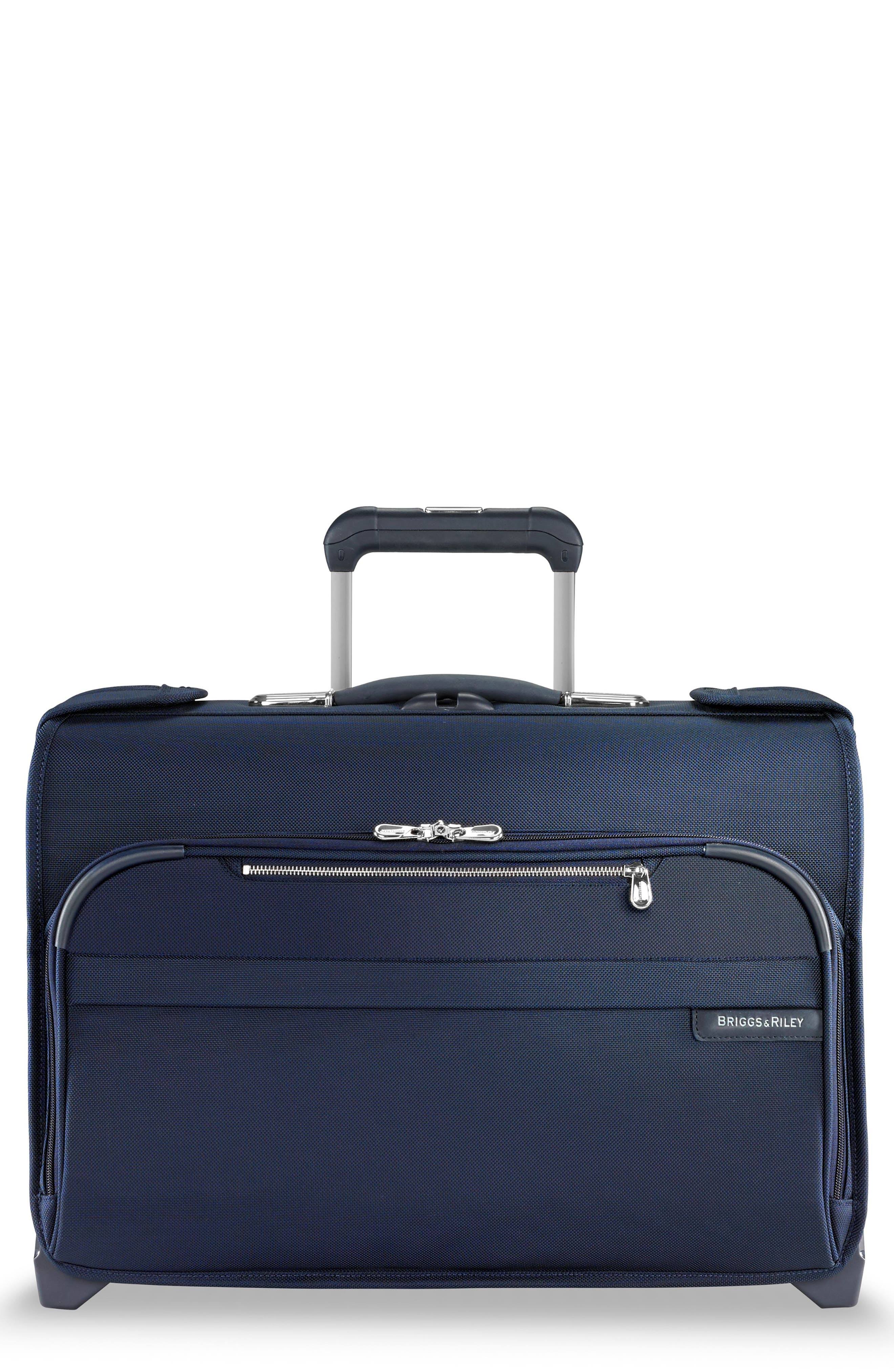 Briggs & Riley Baseline Carry-On Wheeled Garment Bag - Navy