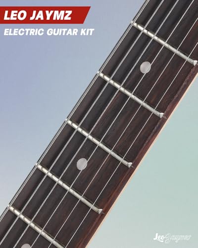Leo Jaymz 39" Full Size ST Style Electric Guitar Starter Kit with SSH Pickup, 5W Portable Amp, Tuner, Gig Bag, Strap & Accessories (Violet Ocean)