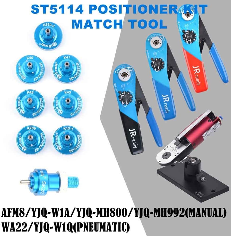 JRready Bundle with 2 Items: NEW AS2 Adjustable Indent Crimp Tools M22520 2 01 Standard Aviation Crimper work with M22520 2 01 series Positioner Kit