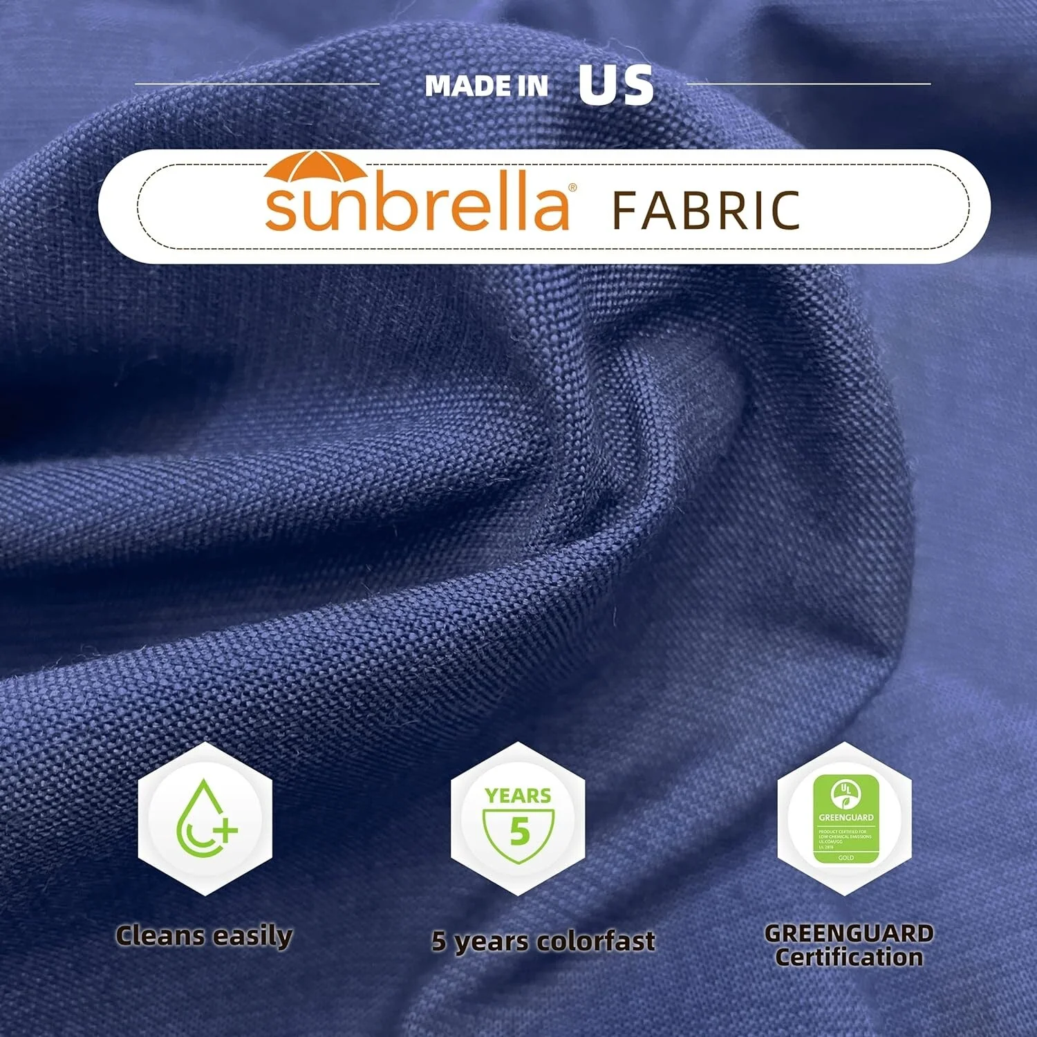 PURPLE LEAF 10ft Square Sunbrella Patio Cantilever Umbrella Grey/Wood Pattern - Radiant Selections