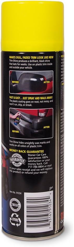 Stoner car Care 91034-12PK 12-Ounce Trim Shine Protectant Aerosol Restores Dull or Faded Interior and Exterior Plastic Renew Bumpers, Running Boards
