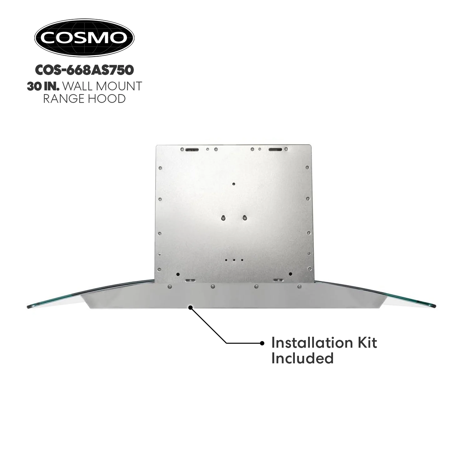 Cosmo 30 in. Ducted Wall Mount Range Hood in Stainless Steel with Touch Controls, LED Lighting and Permanent Filters