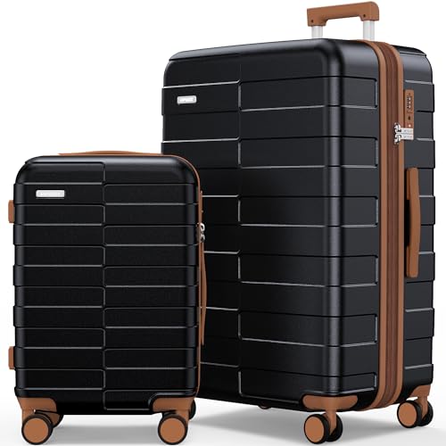 Luggage Sets 3 Piece (3-YEARS VIP SERVICE) Hardside Expandable Ultra Durable 100% PC Lightweight Carry On Travel Suitcase Set with TSA Lock Spinner
