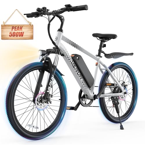 VARUN Electric Bike - Ebikes for Adults Peak 500W /750W 20MPH Commuter Ebike with 36V/48V 7.8AH Removable Battery, 24''