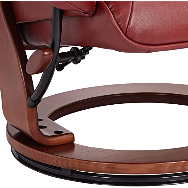 Newport Taupe Swivel Recliner and Slanted Ottoman