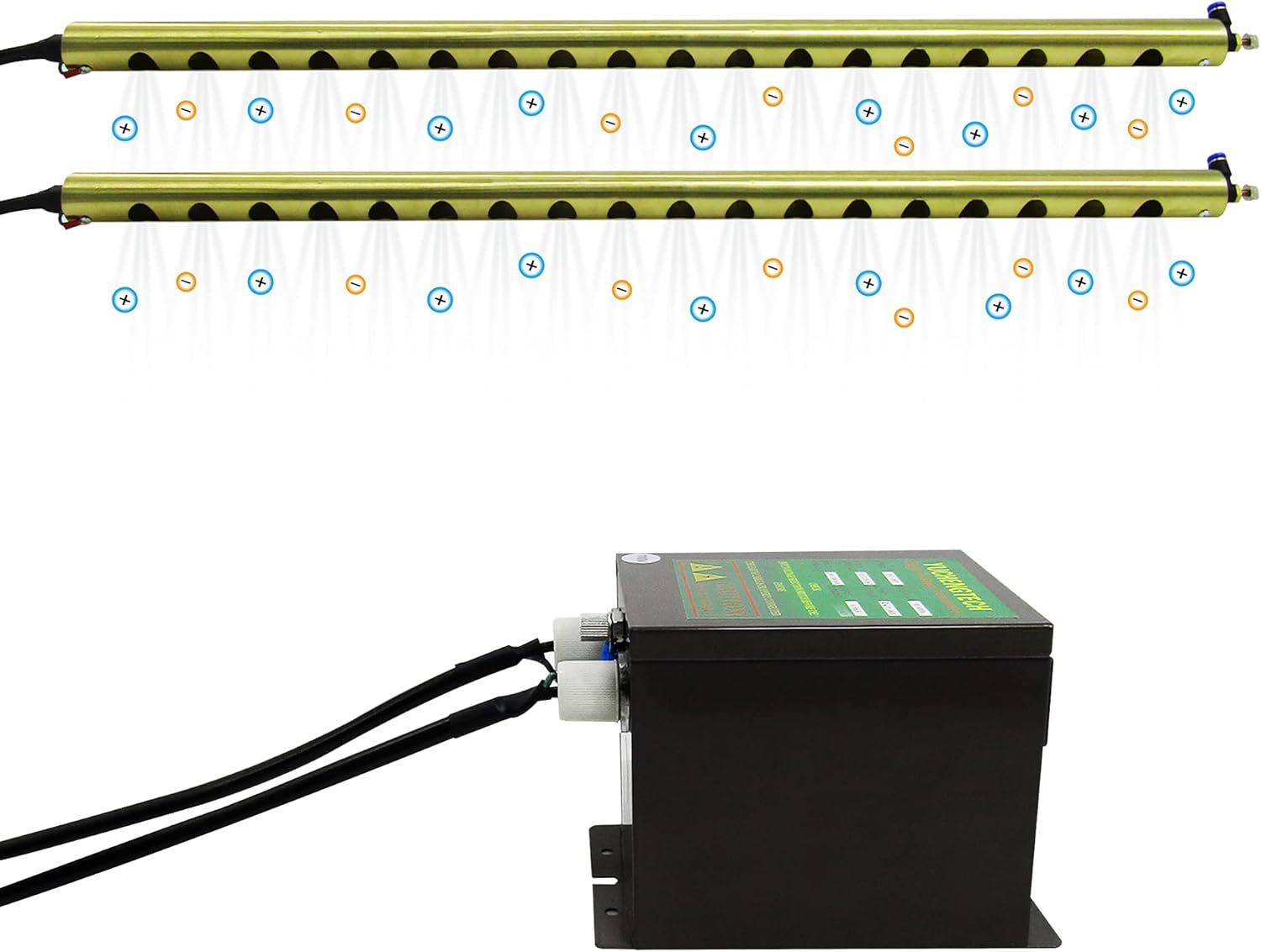 YUCHENGTECH Antistatic Ionizing Air Bar Anti Static Ionizing Bar Copper ESD Static Eliminator with 5.6KV High Voltage Generator 110V (110cm)