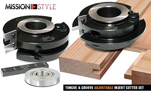 Amana Tool - Adj. Shaper Tongue/Groove Set (61218), Industrial Grade