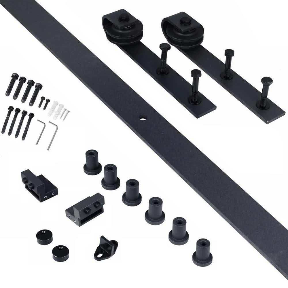 CALHOME Z Bar Pre Assembled Stained Sliding Barn Door w/ Hardware Kit - 36 x 84 - Colonial Maple