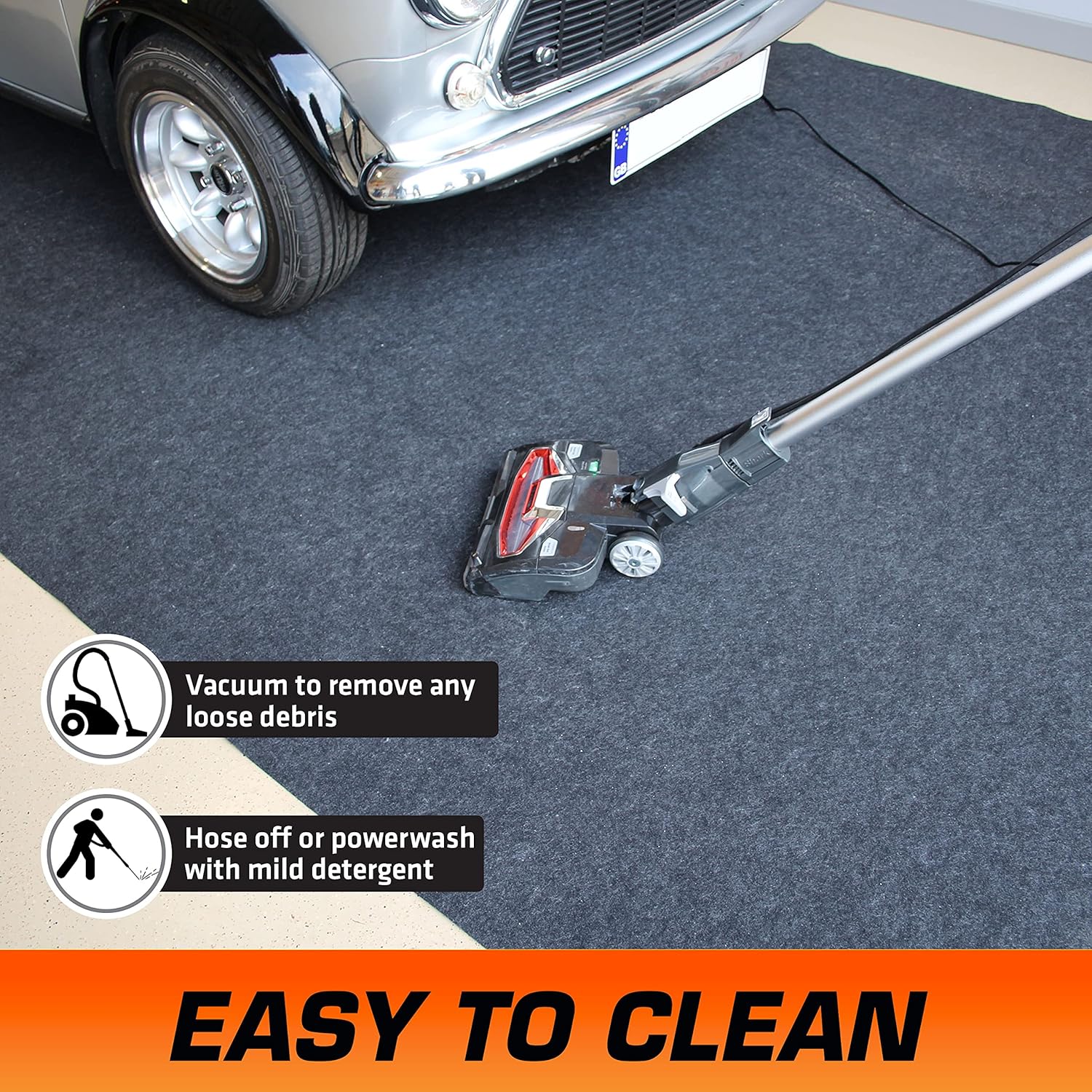 Armor All Original XL Garage Floor Mat, (22' x 8'10"), (Includes Double Sided Tape), Protects Surfaces, Transforms Garage