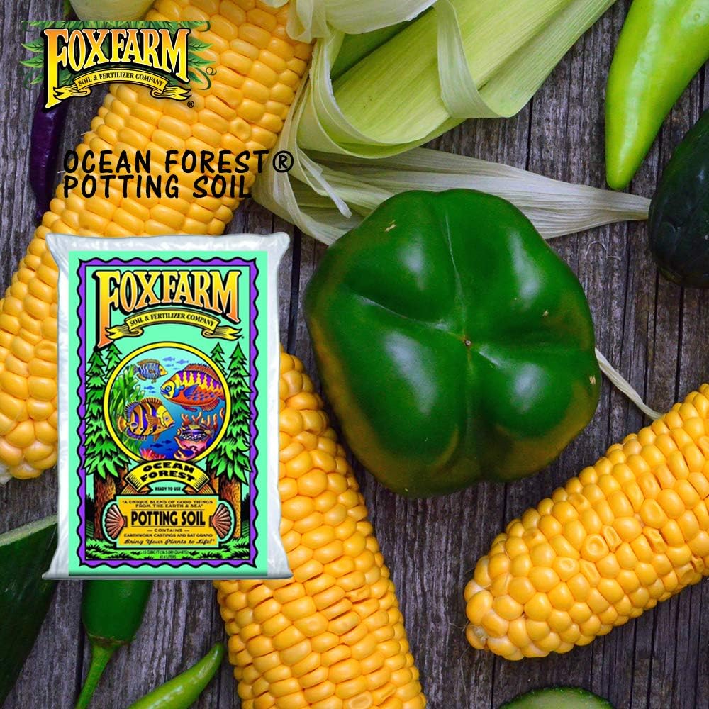 Fox Farm Ocean Forest Potting Soil Organic Plant Fertilizer for Garden Plants Indoor and Outdoor - Plant Soil - 38.5 Quart (1.5 cu ft).