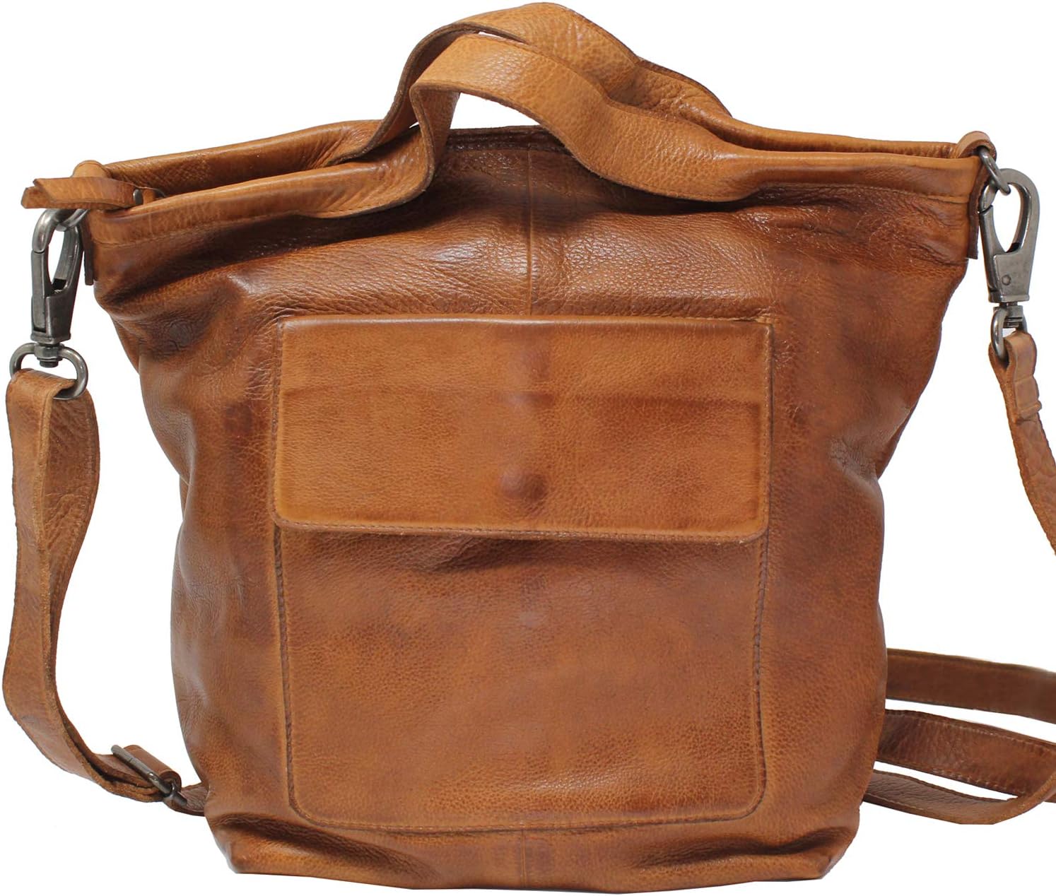 Latico Leathers Bianca Leather Tote Bag for Women (Cognac) - Made From 100% Authentic Leather Handcrafted by Artisans