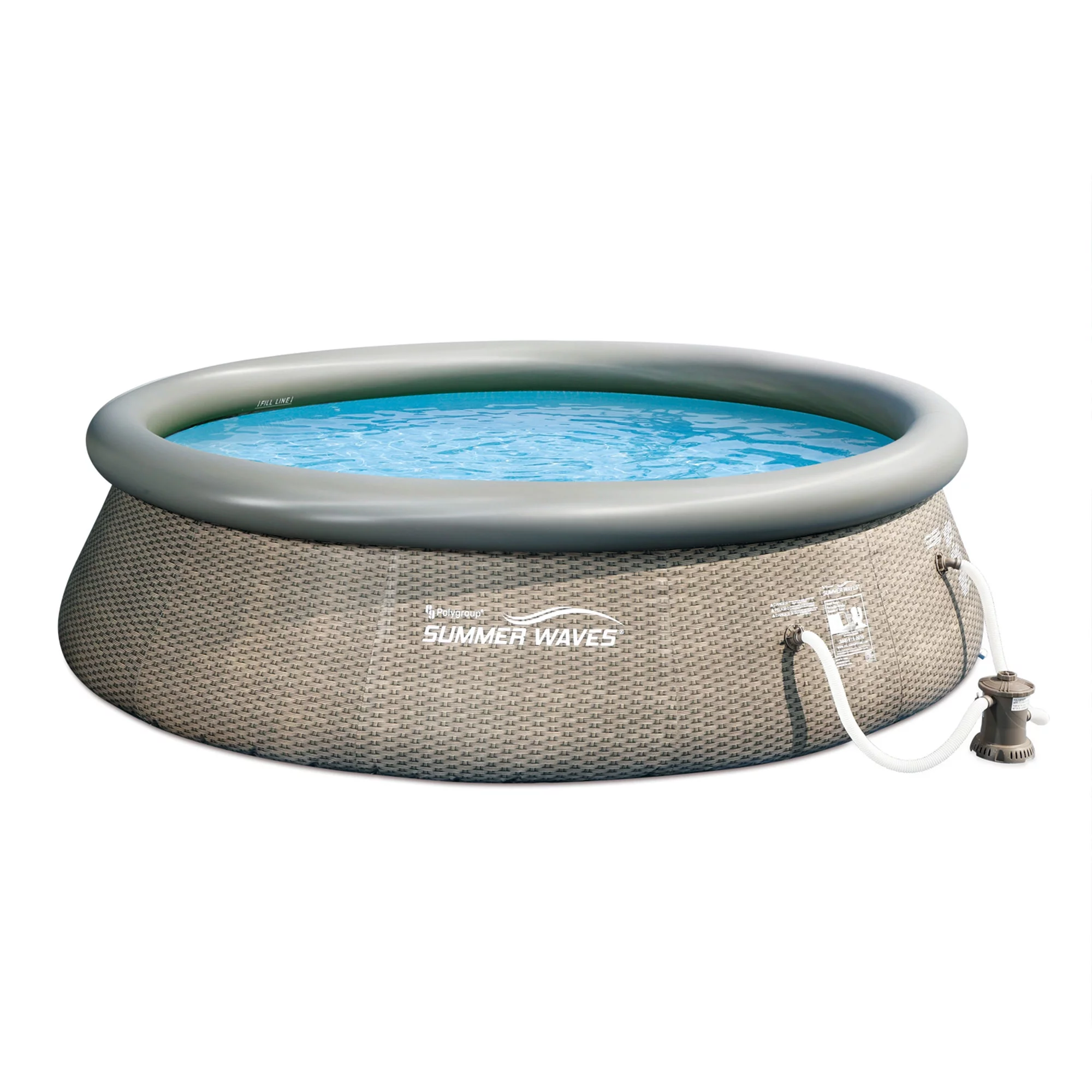 Summer Waves Quick Set 12’ x 36” Inflatable Above Ground Swimming Pool with Pump