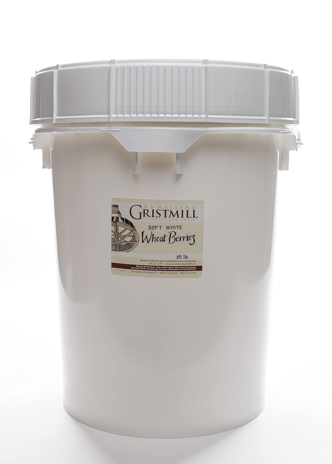 Chemical-Free, NON-GMO, All-Natural, Wheat Berries Emergency 30 Year Shelf Life Bulk Bucket (Soft White Wheat Berries)