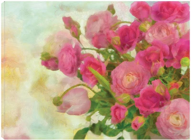 Pink Bouquet Canvas Art by Cora Niele 32x24 Fineartcanvas
