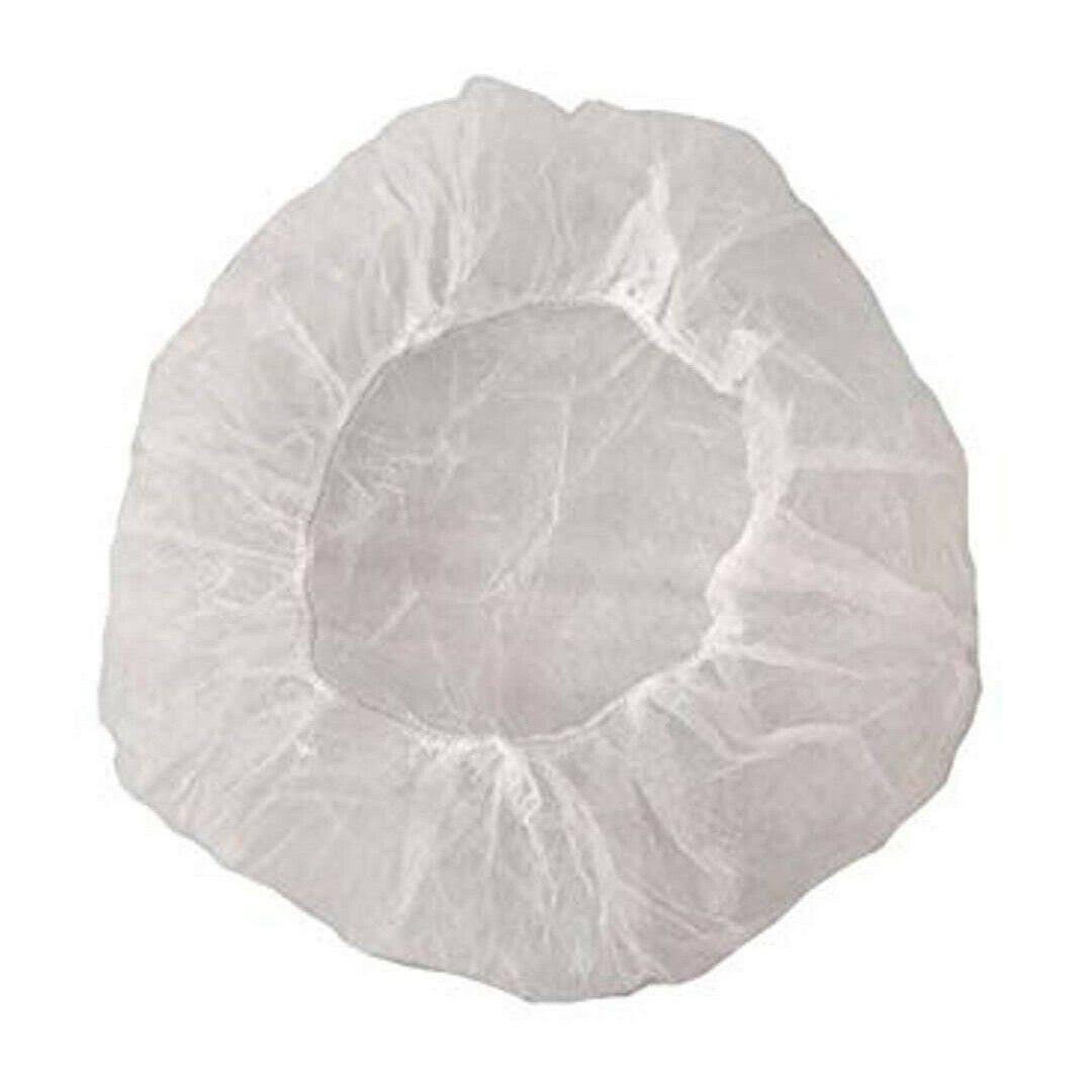 Disposable White Bouffant Cap - Hair Net - 24 inch - 100 Pcs per Pack