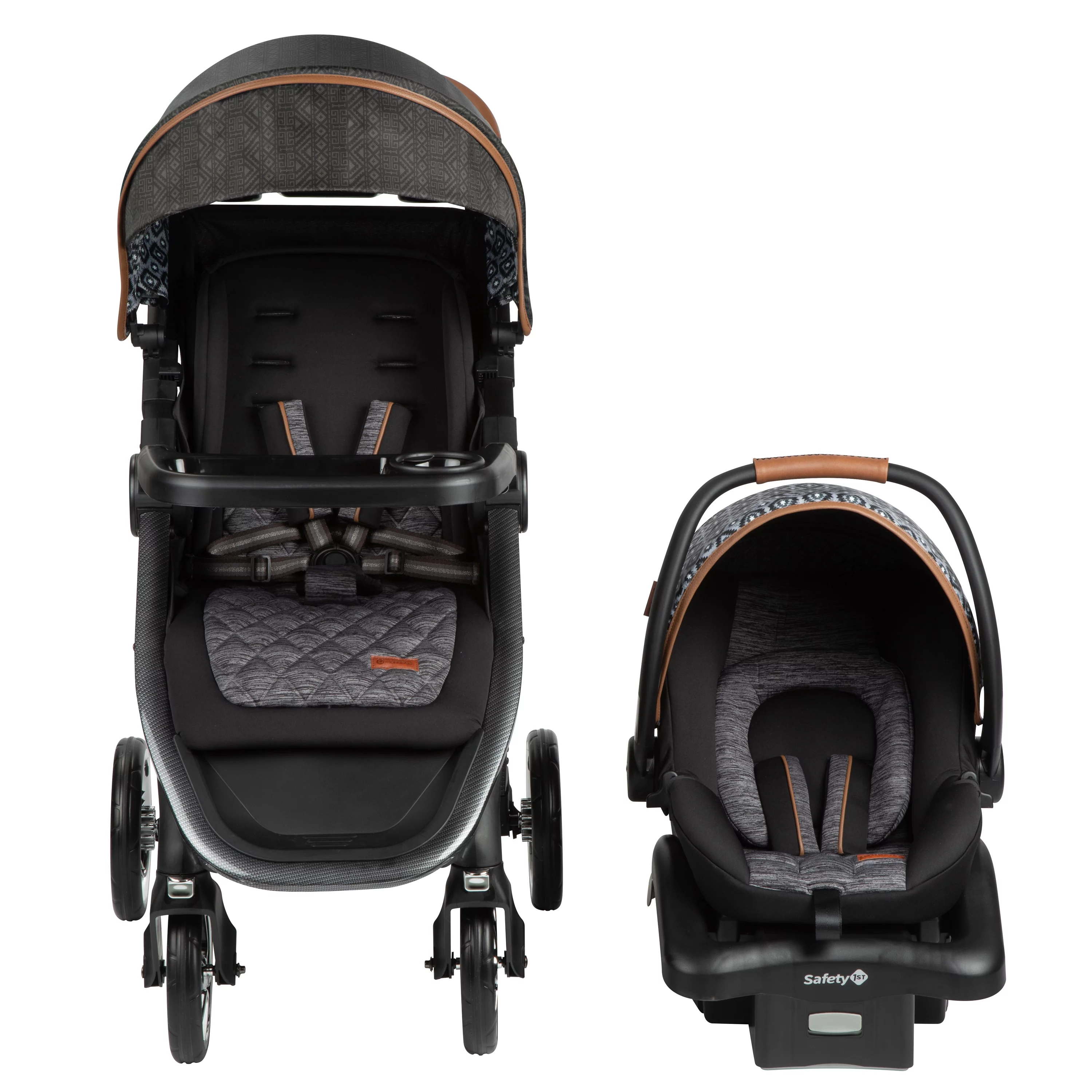 Monbebe Bolt Travel System Stroller and Infant Car Seat, Urban Boho - Radiant Selections