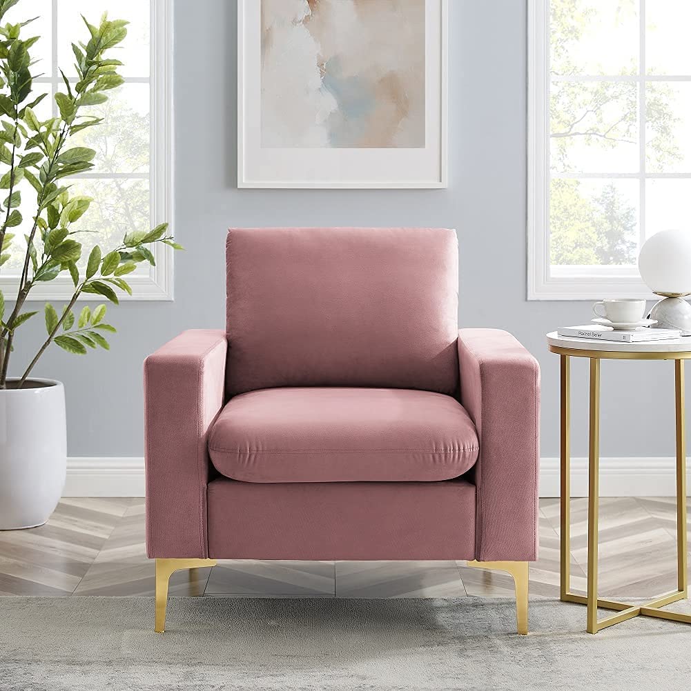 Hbaid velvet decorative chair, sofa chair comfortable single sofa high back club armchair