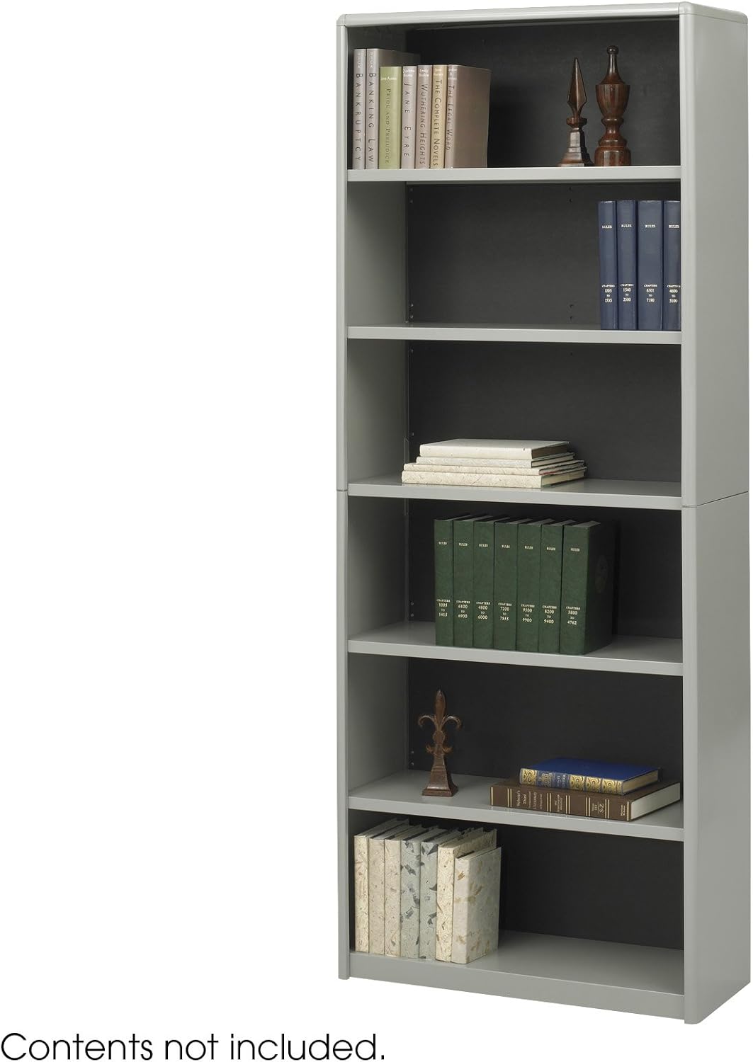 Safco Products ValueMate Economy Bookcase, 6-Shelf, Gray