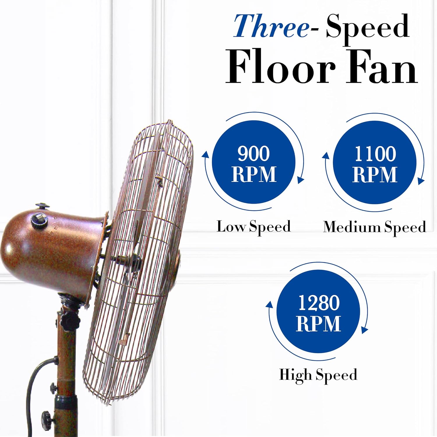 Deco Breeze Oscillating Outdoor Fan with Misting Kit, 3-Cooling Speed Misting Fan with High RPM, Adjustable and Portable Misting Fan