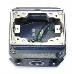 Hubbell - BA2436 - Hubbell Floor and Wall Boxes Flush Concrete Floor Box Series 1-Gang Rectangular Cast Iron Deep Fully Adjustab