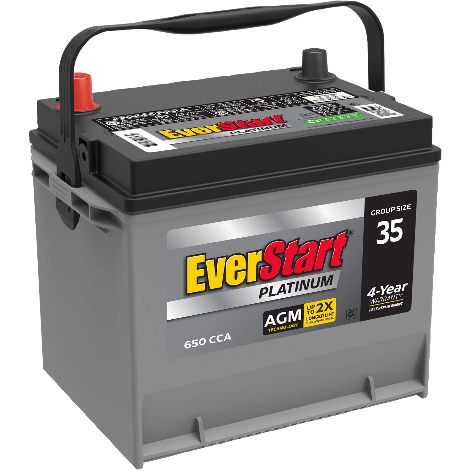EverStart Platinum AGM Automotive Battery, Group Size 35 12 Volt, 650 CCA - Radiant Selections