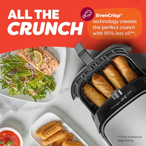 Instant Pot Vortex Plus 4QT Air Fryer, Custom Program Options, 6-in-1 Functions Crisps, Broils, Roasts, Dehydrates, Bakes, Reheats
