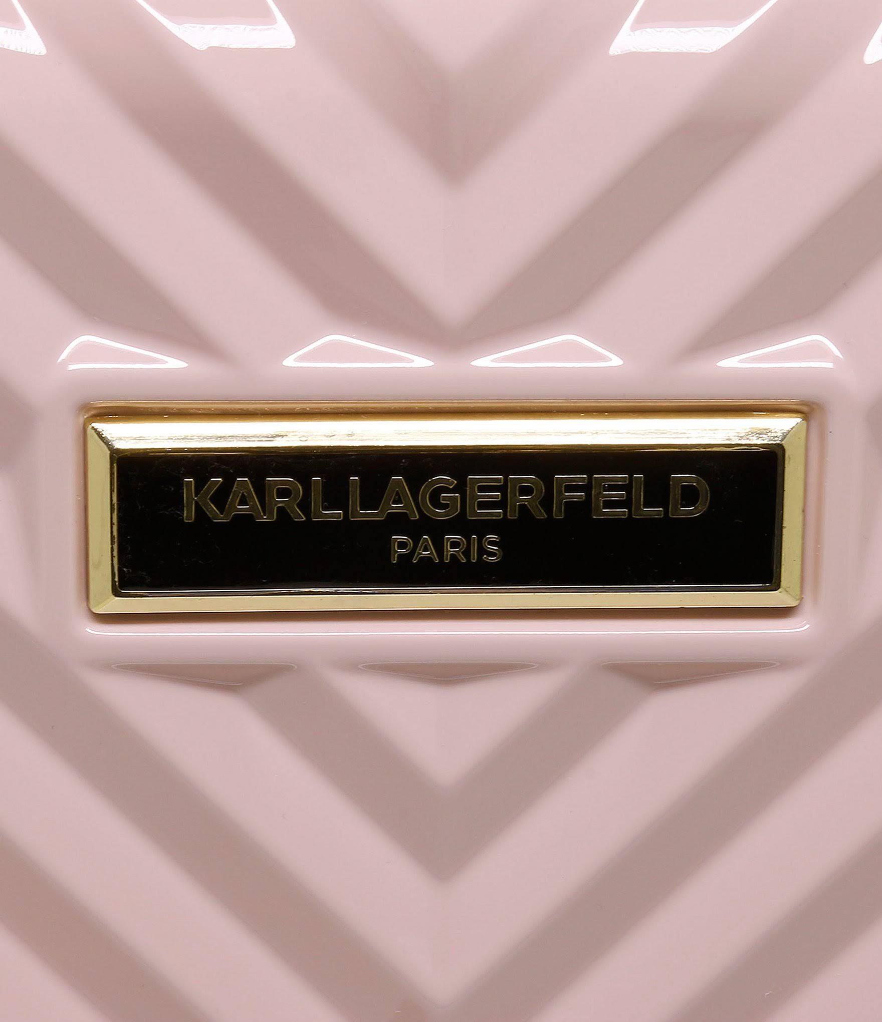 Karl Lagerfeld Paris Chevron 20 Carry-On Hardside Spinner - Blush