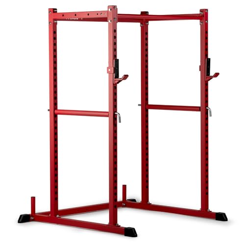 Titan Fitness T-2 Series Short Power Rack, Skinny Pull Up Bar, Pin and Pipe Safeties, Standard J-Hooks