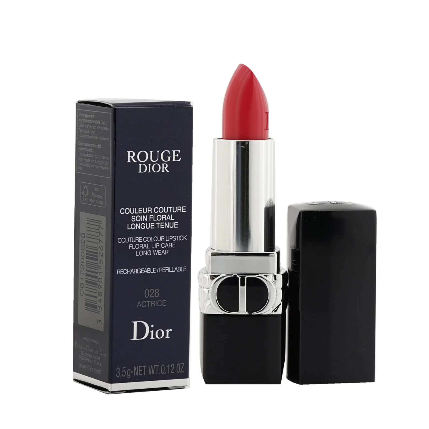 Christian Dior Rouge Dior Couture Colour Refillable Lipstick - # 766 Rose Harpers (Satin)  3.5g/0.12oz