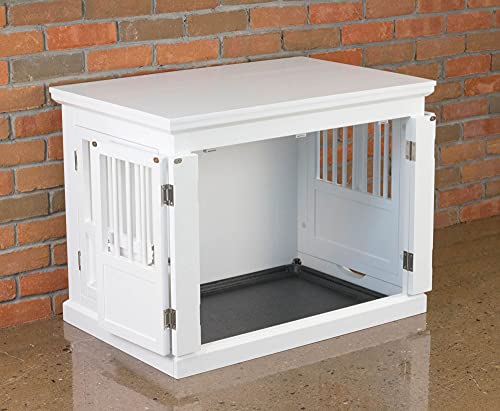 zoovilla Merry Products Triple Door Medium Dog Crate, Color White