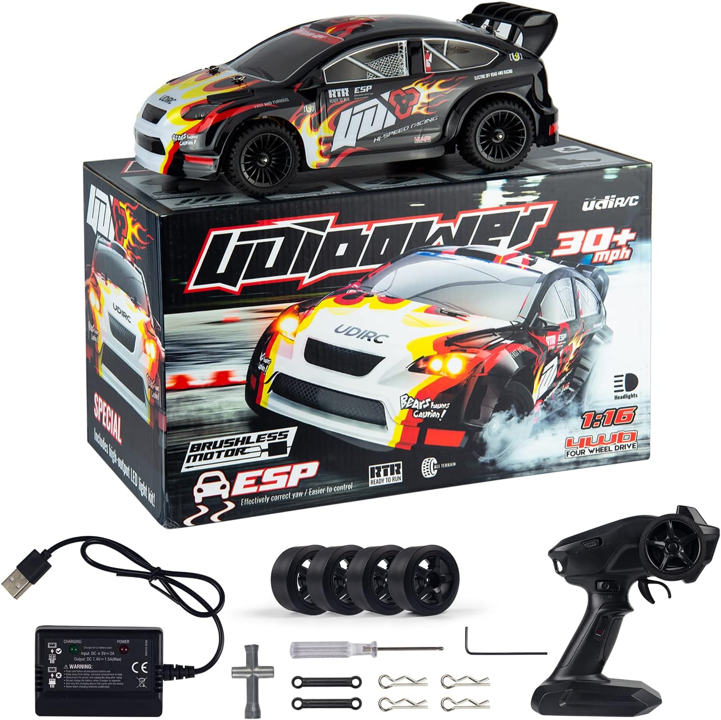 Cheerwing Brushless 1/16 High Speed Remote Control Car, 4WD 25MPH Fast RC Car RC Drift Car for Kids and Adults