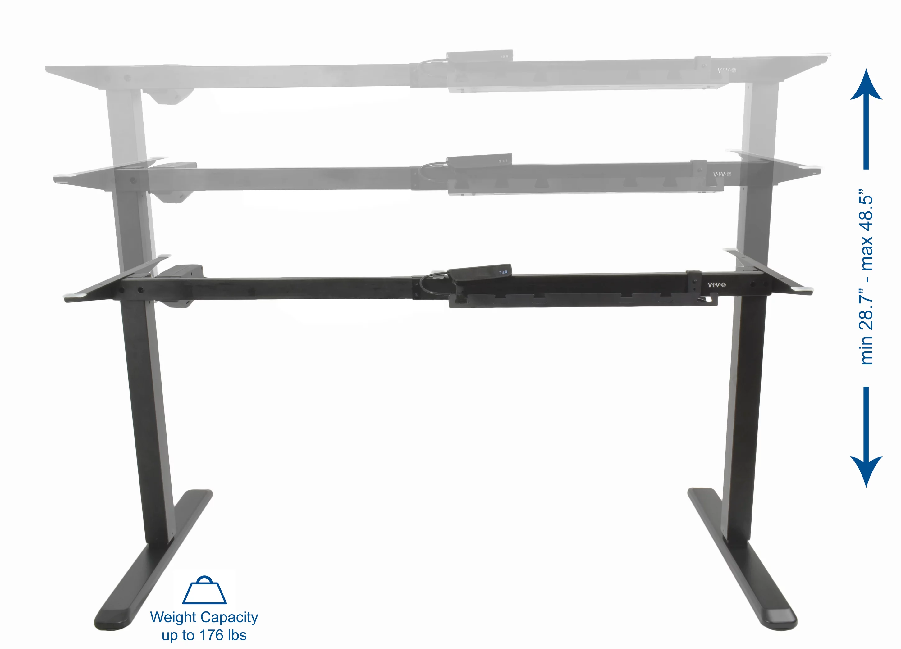 VIVO Electric Stand Up Desk Frame Single Motor Standing Height Adjustable