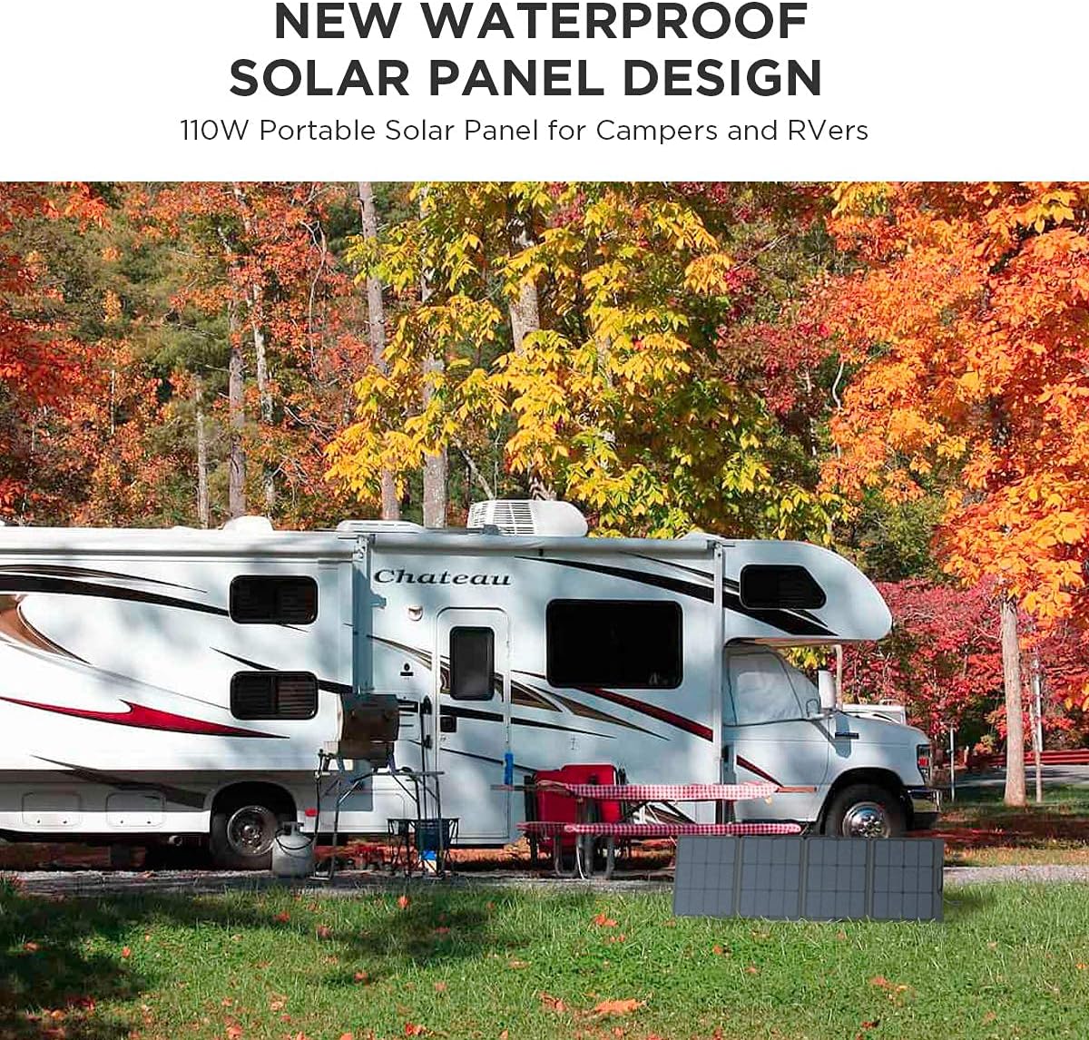 EF ECOFLOW 60W Foldable Solar Panel for Power Station, Portable Solar Charger with Adjustable Kickstand