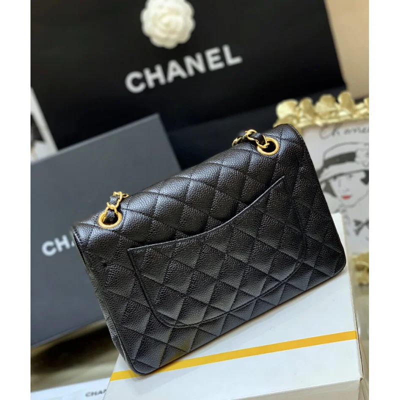 Chanel Small Class-Double Flap Bag A01113 Caviar Calfskin