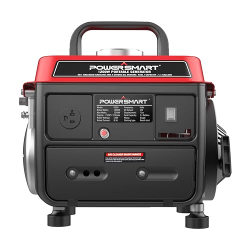 PowerSmart 1500-Watt Gas Powered Portable Inverter Generator, Super Quiet, Ultra-Light Small Generator for Camping Outdoor, Parallel Capable