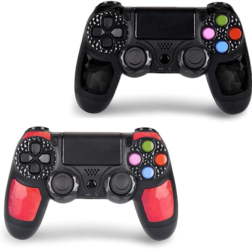 AUGEX 2 Pack Game Controllers Compatible for PS4,Wireless Controller Work with Playstation 4 Console