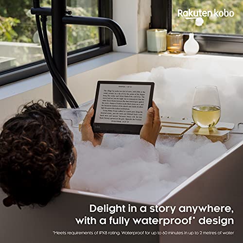 Kobo Sage | eReader | 8” HD Glare Free Touchscreen | Waterproof | Adjustable Brightness and Color Temperature | Blue Light Reduction | Bluetooth |