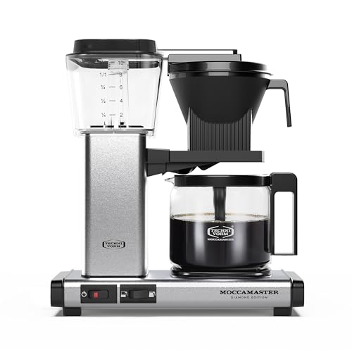 Technivorm Moccamaster 53941 KBGV Select 10-Cup Coffee Maker, Polished Silver, 40 ounce, 1.25l