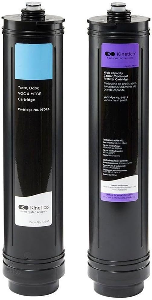 Kinetico Filter Cartridge Set. (Part No 9307 Light Blue & 9461 Purple) for all K5 Pure drinking water systems